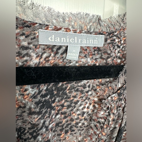 Daniel Rainn Blouse Long Sleeve Semi-Sheer Size Medium - Picture 3 of 10